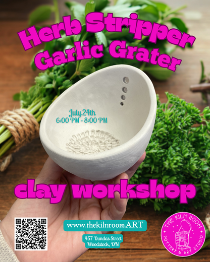 Herb Stripper/Garlic Grater | July 24th, 6:00pm to 8:00pm