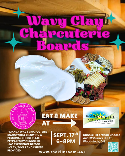 Wavy Clay Charcuterie Boards  at Gunns Hill - SEPT. 17th  6-8PM