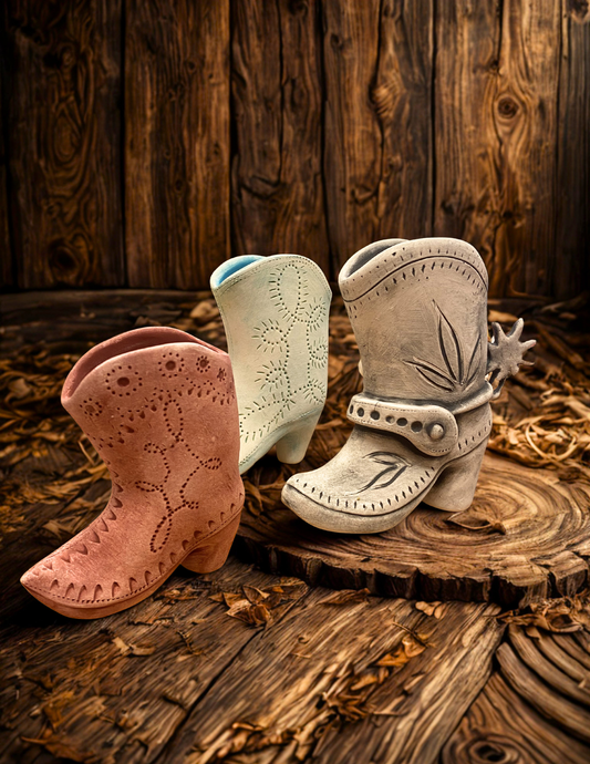 Ponies & Pottery: Sculpted Cowboy Boots - May 24th 5pm-8pm